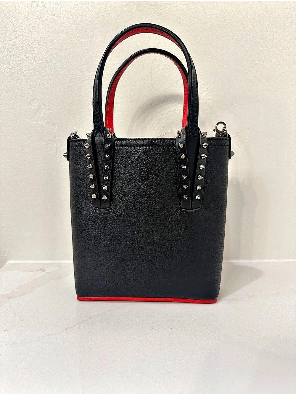 Christian Louboutin Paloma Nano / Mini Tote Black & Red